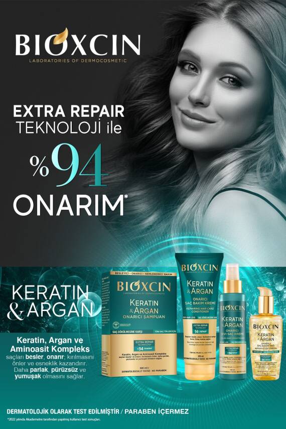 Bioxcin Keratin & Argan Onarıcı Şampuan 300 Ml - Yıpranmış Ve Hasar Görmüş Saçlar 2 Li Avantaj Set - 7