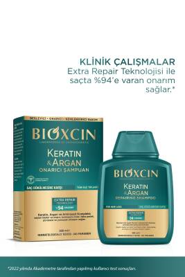 Bioxcin Keratin & Argan Onarıcı Şampuan 300 Ml - Yıpranmış Ve Hasar Görmüş Saçlar 2 Li Avantaj Set - 9