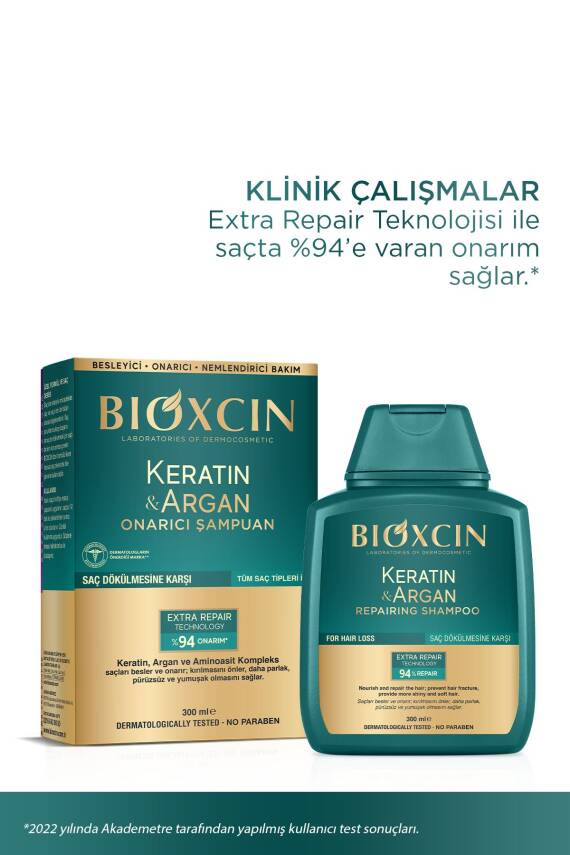 Bioxcin Keratin & Argan Onarıcı Şampuan 300 Ml - Yıpranmış Ve Hasar Görmüş Saçlar 2 Li Avantaj Set - 9