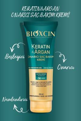 Bioxcin Keratin & Argan Onarıcı Şampuan 300ml + Keratin Argan Saç Bakım Yağı + Saç Kremi - 4