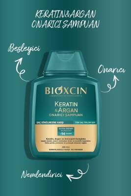 Bioxcin Keratin & Argan Onarıcı Şampuan 300ml + Keratin Argan Saç Bakım Yağı + Saç Kremi - 2