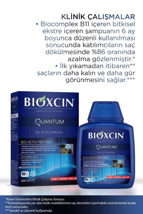 Bioxcin Quantum Kuru ve Normal Saçlar İçin 300ml 3 AL 2 ÖDE - İnce Telli Saçlar İçin Dökülme Karşıtı Şampuan - 5