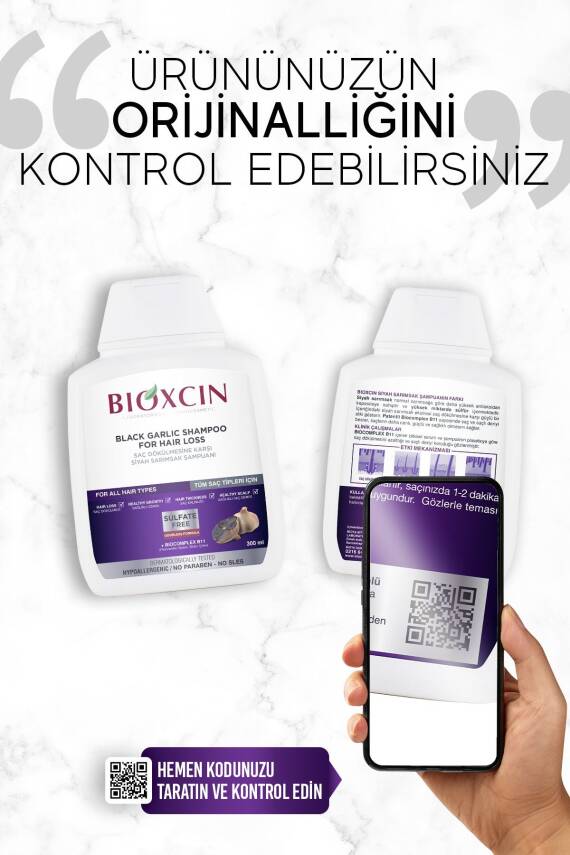 Bioxcin Siyah Sarımsak Şampuanı 3 al 2 Öde 3x300 Ml - Yıpranmış Seyrek Dökülen Saçlar - 9