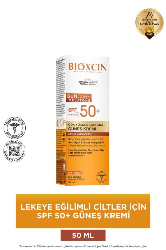 Bioxcin Sun Care Lekeye Eğilimli Ciltler Spf 50 Güneş Kremi 50 ml - Alfa Arbutin, Kolajen, Hyaluronik Asit - 1