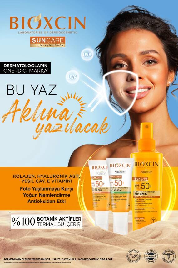 Bioxcin Sun Care Spf 50 Çok Yüksek Korumalı Güneş Kremi 50 ml Kuru Ve Normal Cilt - Kolajen Hyaluronik Asit - 8