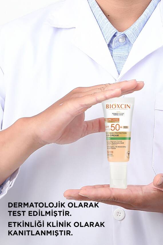 Bioxcin Sun Care Yağlı Ciltler Için Tinted Güneş Kremi Spf 50 50 ml - Renkli, Kolajen ve Hyaluronik Asit - 4