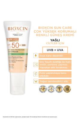 Bioxcin Sun Care Yağlı Ciltler Için Tinted Güneş Kremi Spf 50 50 ml - Renkli, Kolajen ve Hyaluronik Asit - 5