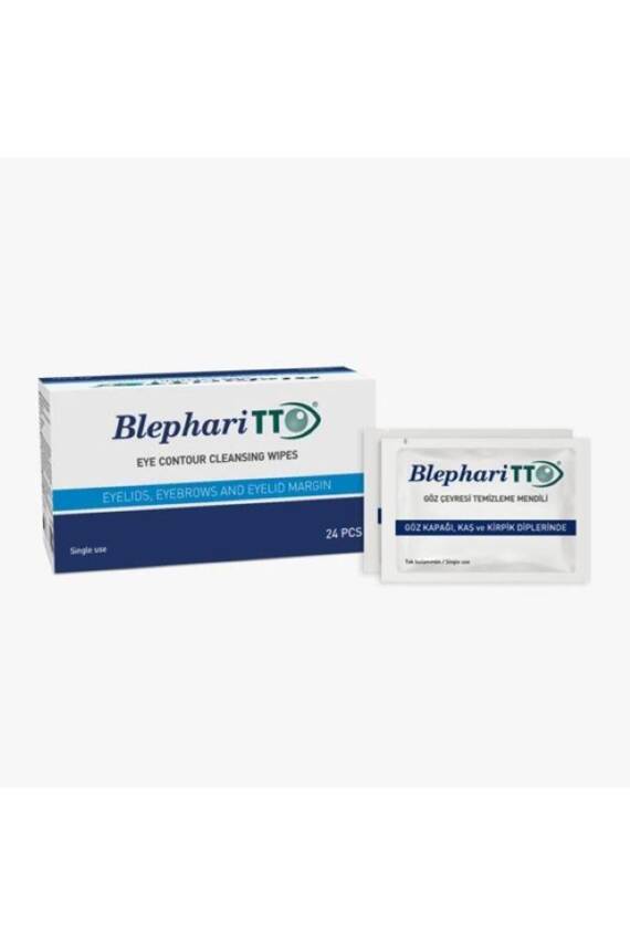 Blepharitto Göz Çevresi ( Göz Kapağı,Kaş ve Kirpik Dipleri) Temizleme Mendili 24 Adet - 1
