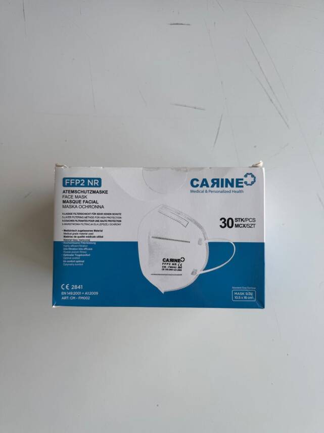 Carine FFP2 NR 30'lu Maske Beyaz - 1