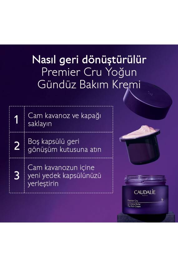 Caudalie Premier Cru Yoğun Gündüz Bakım Kremi 50ml-Yedek Kapsül - 2