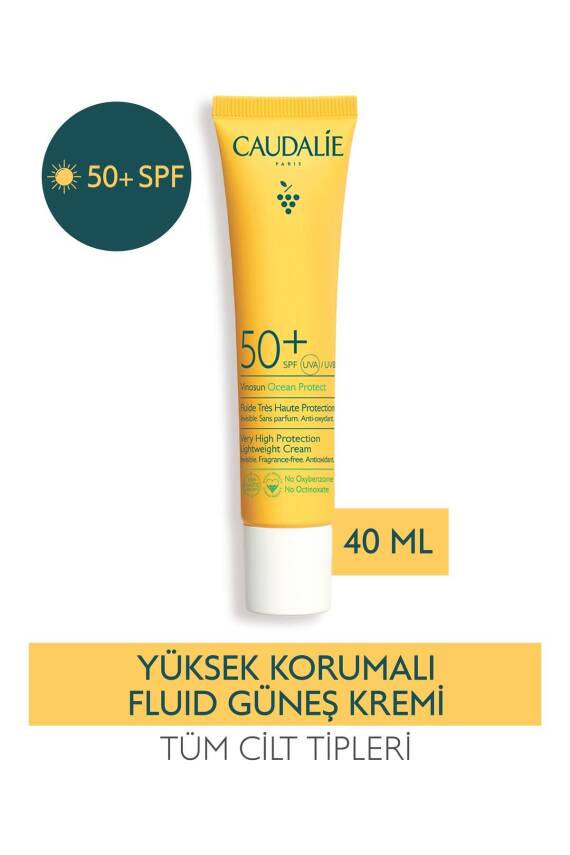 Caudalie Vinosun Spf50+ Ocean Protect Güneş Koruyucu Krem 40 Ml - 1