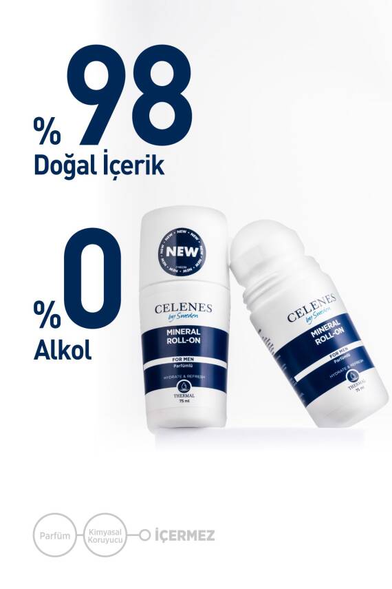 Celenes Alüminyum Içermeyen Beyazlatıcı Etkili Thermal Roll On Ve Deodorant - For Men 75 ml - 3