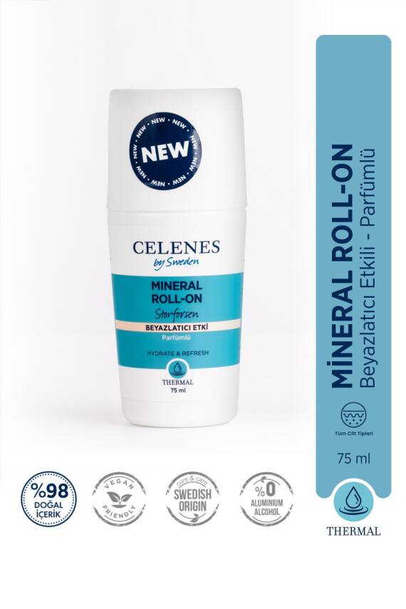 Celenes Alüminyum Içermeyen Beyazlatıcı Etkili Thermal Roll On Ve Deodorant - Storforsen 75 ml - 1