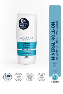 Celenes Alüminyum - Parfüm Içermeyen Beyazlatıcı Etkili Thermal Roll On Ve Deodorant - Silverfallet 75 ml - Celenes by Sweden
