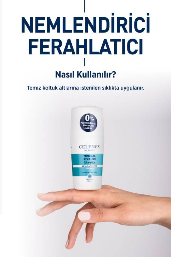 Celenes Alüminyum - Parfüm Içermeyen Beyazlatıcı Etkili Thermal Roll On Ve Deodorant - Silverfallet 75 ml - 4