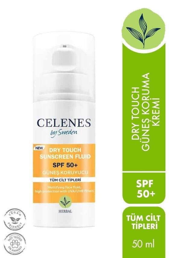 Celenes Herbal Dry Touch Spf 50 Mat Bitişli Güneş Kremi - Yüz Ve Dekolte Bölgesi 50 ml - 1
