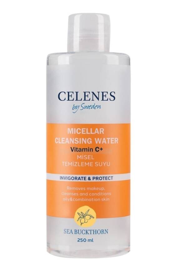 Celenes Aydınlatıcı Ve Cilt Tonu Eşitleyici Sea Buckthorn Misel Temizleme Suyu Yağlı Ve Karma Ciltler 250 ml - 1
