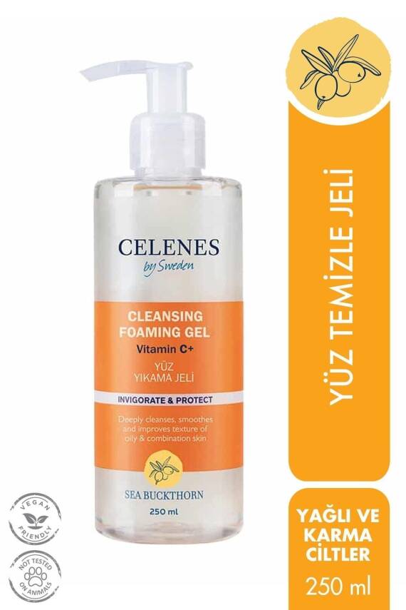Celenes Aydınlatıcı Ve Cilt Tonu Eşitleyici Sea Buckthorn Yüz Yıkama Jeli Yağlı Ve Karma Ciltler 250 ml - 1