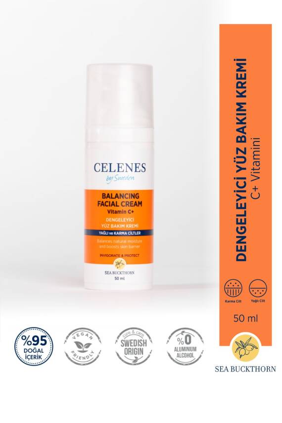 Celenes Aydınlatıcı Ve Dengeleyici Sea Buckthorn Yüz Kremi Yağlı Ve Karma Ciltler 50 ml - 1
