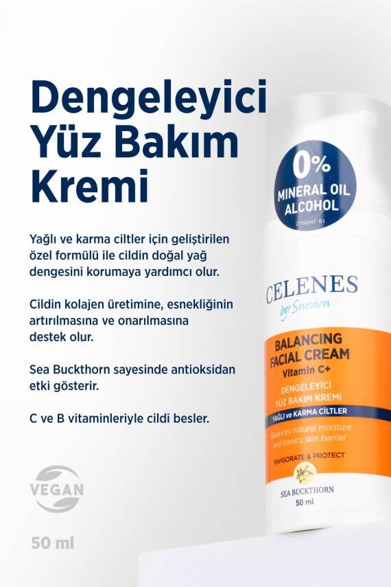 Celenes Aydınlatıcı Ve Dengeleyici Sea Buckthorn Yüz Kremi Yağlı Ve Karma Ciltler 50 ml - 2