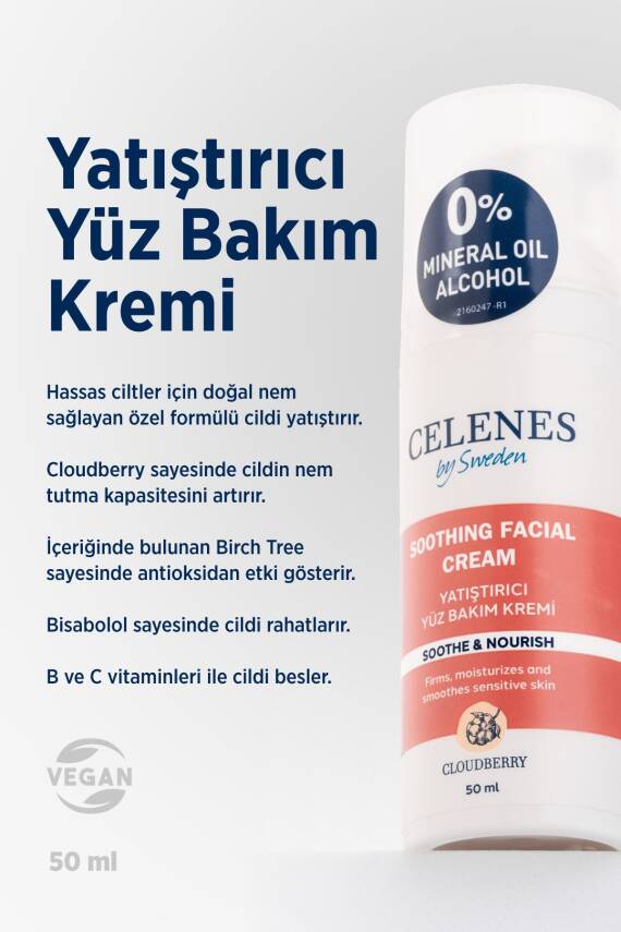 Celenes Cloudberry Yatıştırıcı Yuz Kremı 50ml Kuru/hassas - 2