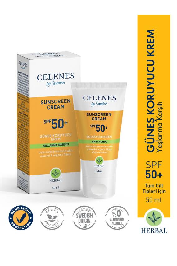 Celenes Herbal Yaşlanma Karşıtı Güneş Kremi 50 Spf 50 ml - 1
