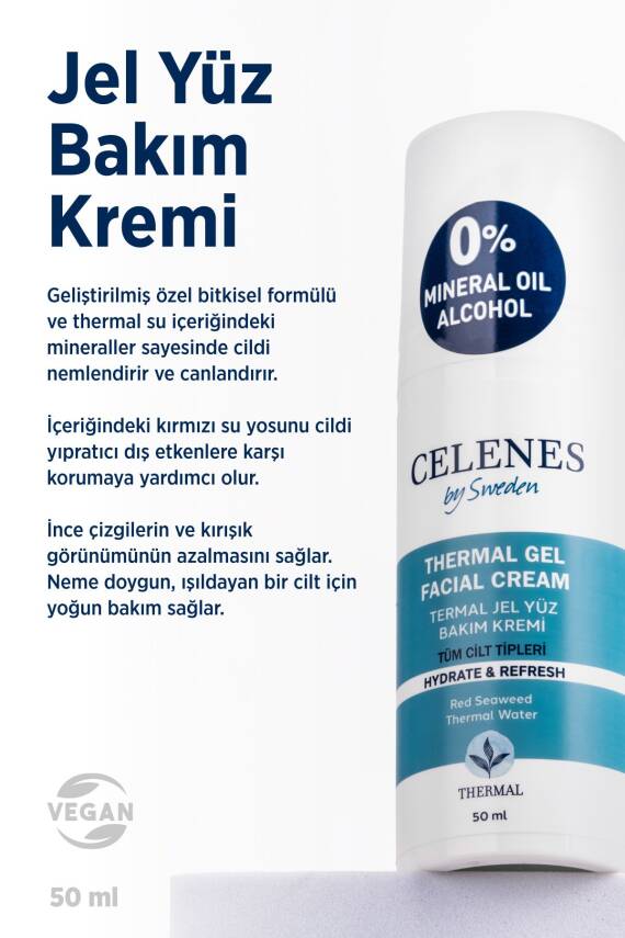 Celenes Nemlendirici Ve Canlandırıcı Thermal Jel Günlük Bakım Kremi 50 ml - 2