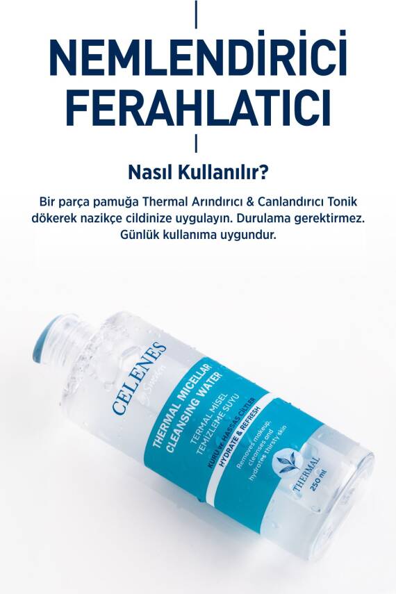Celenes Nemlendirici Ve Canlandırıcı Thermal Misel Temizleme Suyu Kuru Ve Hassas Ciltler 250 ml - 4