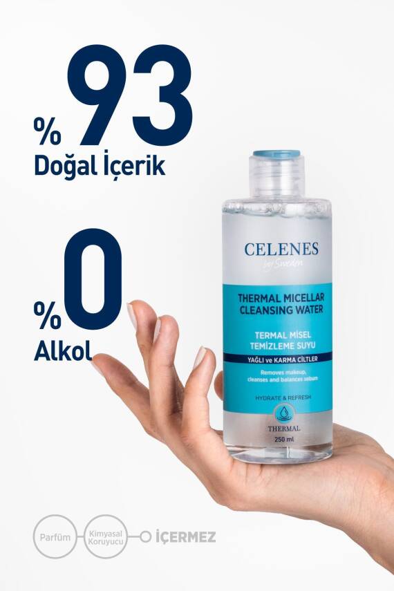 Celenes Nemlendirici Ve Canlandırıcı Thermal Misel Temizleme Suyu Yağlı Ve Karma Ciltler 250 ml - 3