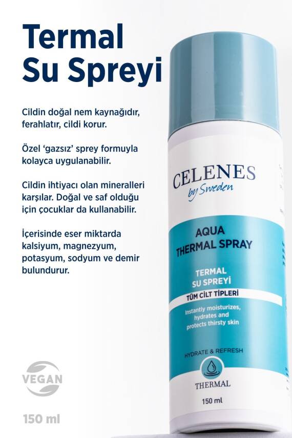 Celenes Yatıştırıcı Ferahlatıcı Nemlendirici Thermal Su Spreyi 150 ml - 2