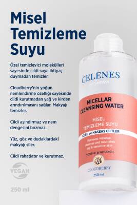 Celenes Yoğun Nemlendici Ve Yatıştırıcı Cloudberry Misel Temizleme Suyu Kuru Ve Hassas Ciltler 250 ml - 2