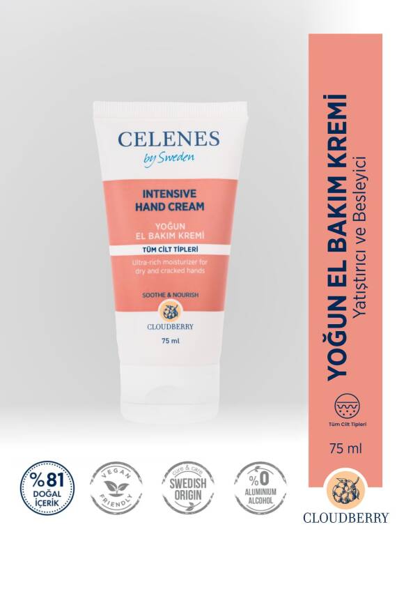 Celenes Yoğun Nemlendirici Cloudberry El Bakım Kremi Kuru Ve Hassas Ciltler 75 ml - 1