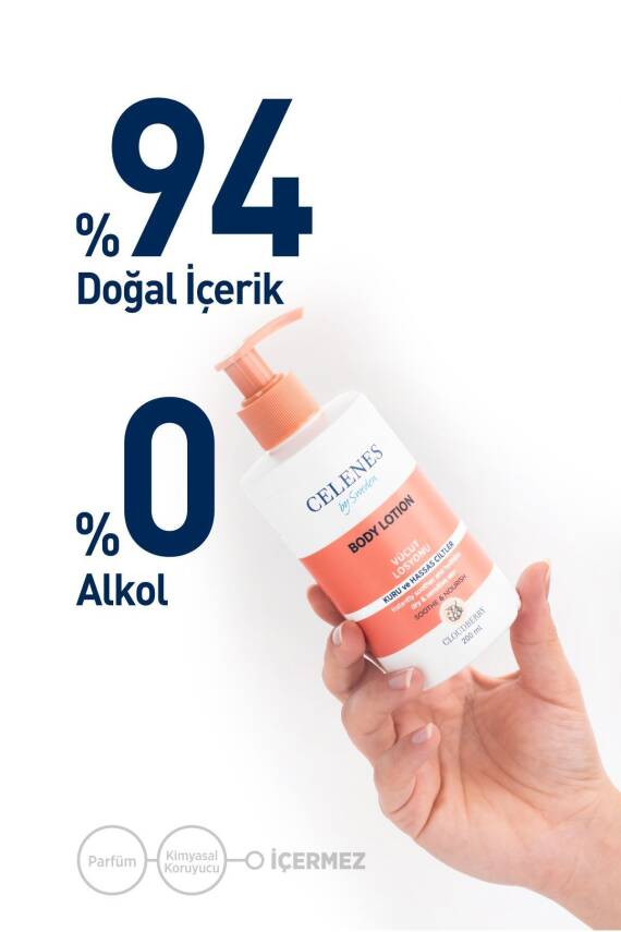 Celenes Yoğun Nemlendirici Ve Yatıştırıcı Cloudberry Vücut Losyonu Kuru Ve Hassas Ciltler Parfümsüz 200 ml - 3