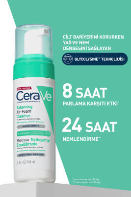Cerave Karma ve Hassas Ciltler için Balancing Air Foam Yüz Temizleyici Köpük 148 ml - 2