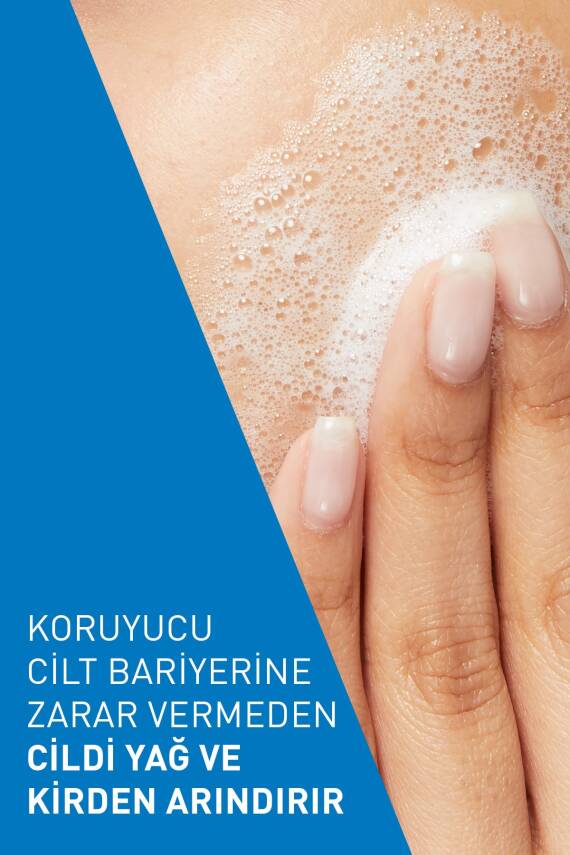 Cerave Köpüren Temizleyici Seramid Içerikli Normal & Yağlı Ciltler Yüz Vücut 236 ml - 3
