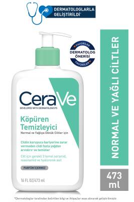 Cerave Köpüren Temizleyici Seramid Içerikli Normal & Yağlı Ciltler Yüz Vücut 473 ml - CeraVe