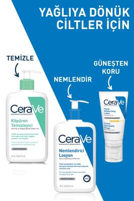 Cerave Köpüren Temizleyici Seramid Içerikli Normal & Yağlı Ciltler Yüz Vücut 473 ml - 5