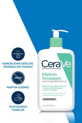 Cerave Köpüren Temizleyici Seramid Içerikli Normal & Yağlı Ciltler Yüz Vücut 473 ml - 6