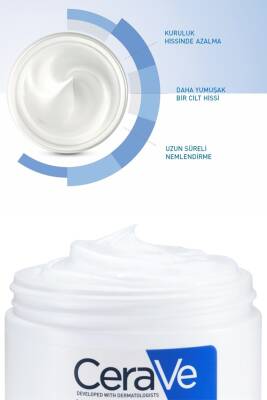 CeraVe Nemlendici Krem Kuru Ciltler Seramid ve Hyalüronik Asit İçerikli Yüz Vücut 177ml - 5