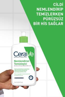 Cerave Nemlendiren Temizleyici Kuru & Normal Ciltler Yüz Vücut 473 ml - 7