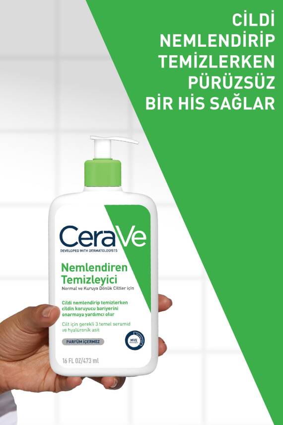 Cerave Nemlendiren Temizleyici Kuru & Normal Ciltler Yüz Vücut 473 ml - 7