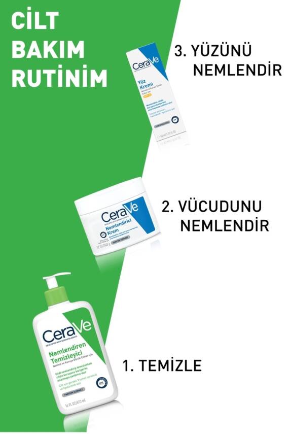 CeraVe Nemlendiren Temizleyici Normal & Kuru Ciltler Yüz Vücut 236 ml - 6