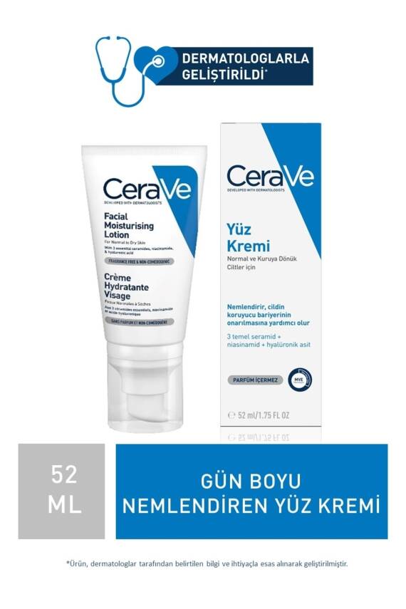 CeraVe Nemlendirici Yüz Kremi 52 ml - 1