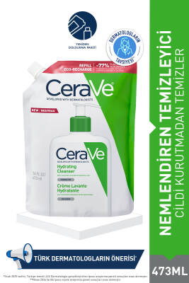 Cerave Normal ve Kuru Ciltler için Nemlendiren Temizleyici Yeniden Dolum Paketi - Refill 473 ml - CeraVe