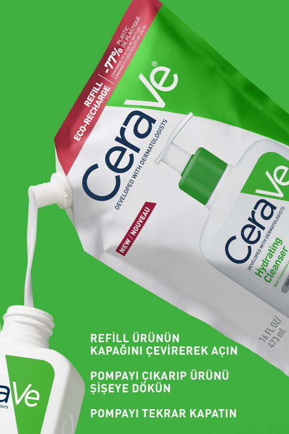 Cerave Normal ve Kuru Ciltler için Nemlendiren Temizleyici Yeniden Dolum Paketi - Refill 473 ml - 3