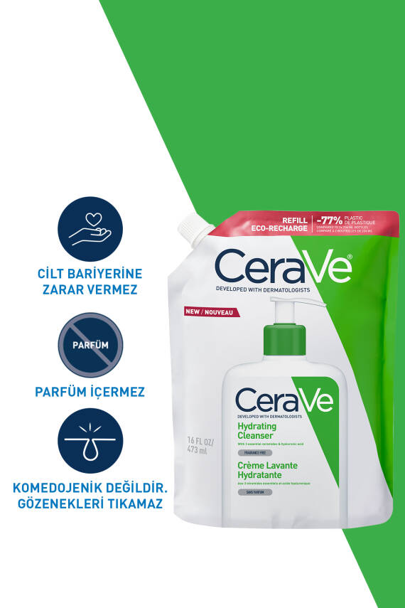 Cerave Normal ve Kuru Ciltler için Nemlendiren Temizleyici Yeniden Dolum Paketi - Refill 473 ml - 4