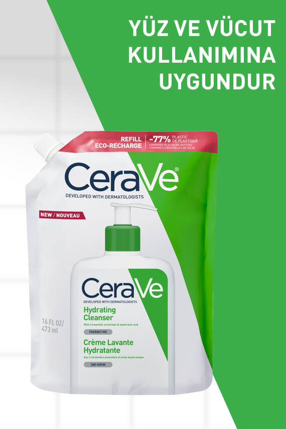 Cerave Normal ve Kuru Ciltler için Nemlendiren Temizleyici Yeniden Dolum Paketi - Refill 473 ml - 6