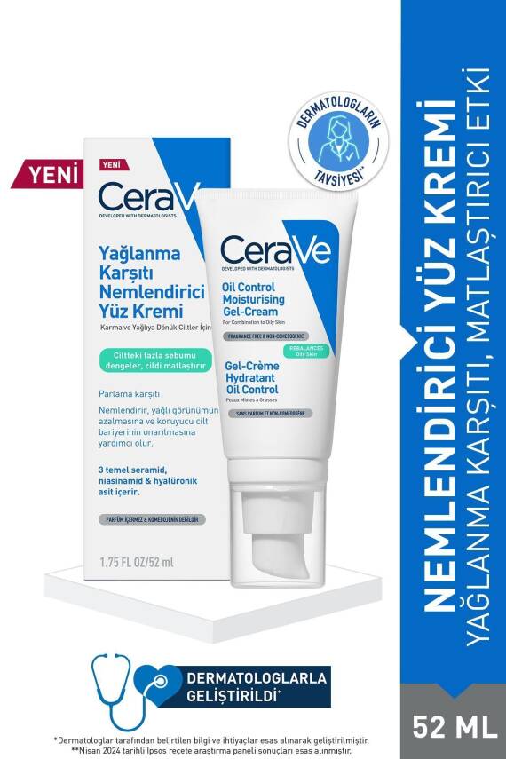 Cerave Yağlanma Karşıtı Nemlendirici Yüz Kremi 52 ml - 1