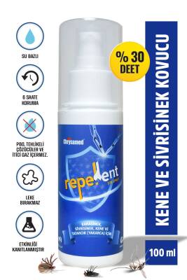 Chrysamed Repellent D30 Sprey Sivrisinek Karasinek Tatarcık Kene Kovucu Koruyucu Sprey 100 ml Çocuk Yetişkin - Chrysamed