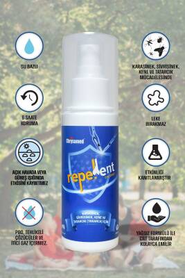Chrysamed Repellent D30 Sprey Sivrisinek Karasinek Tatarcık Kene Kovucu Koruyucu Sprey 100 ml Çocuk Yetişkin - 3